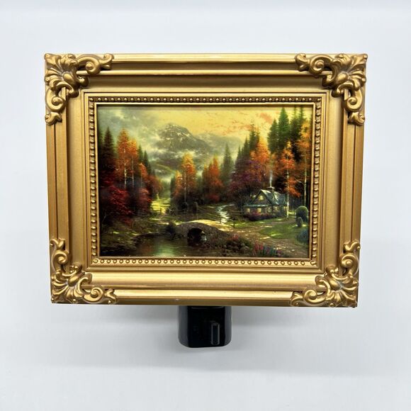 Thomas Kinkade Painter of Light Valley of Peace Framed Reproduction Nightlight - Picture 1 of 8